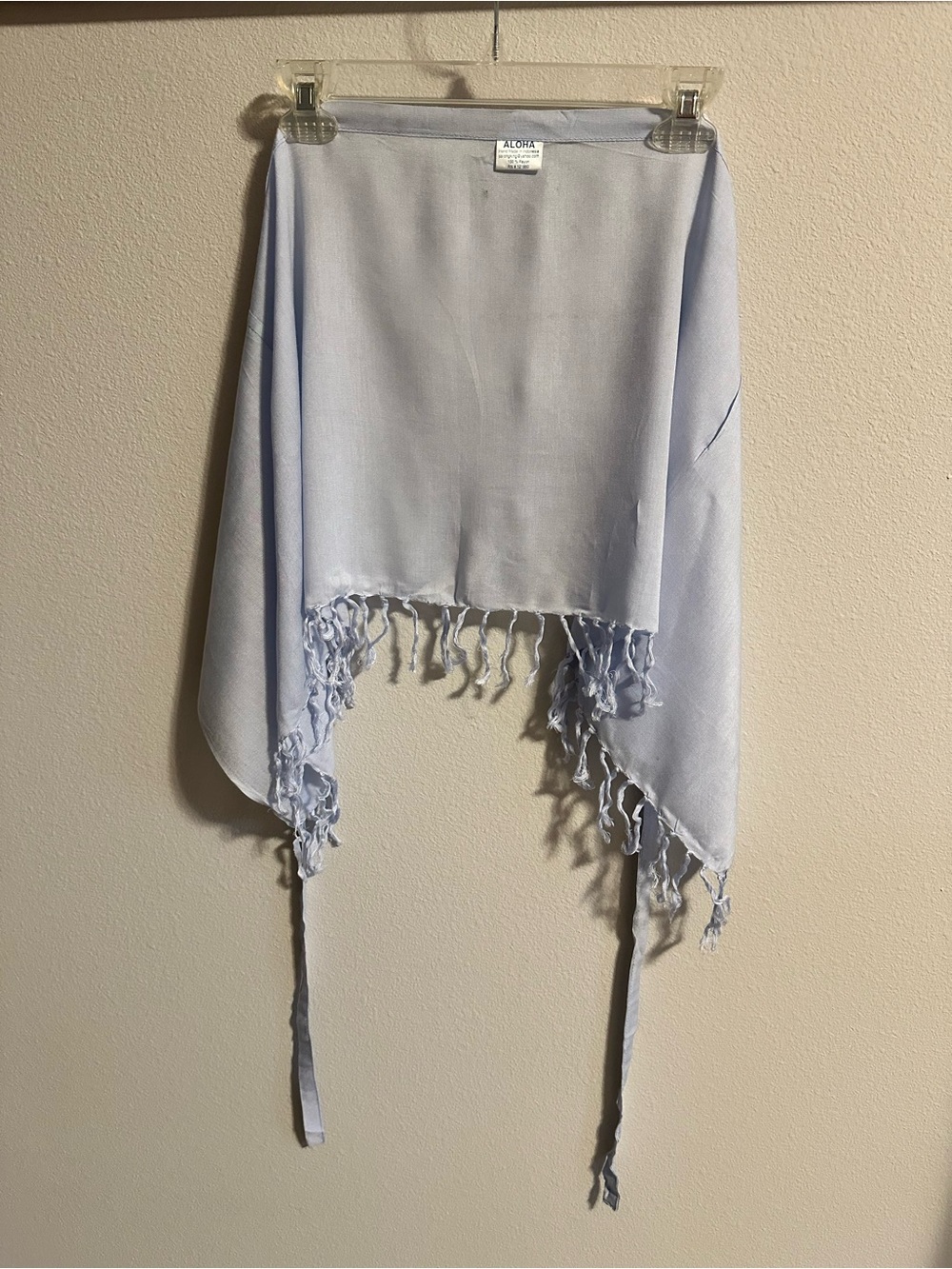ALOHA Pale Blue Rayon Sarong
